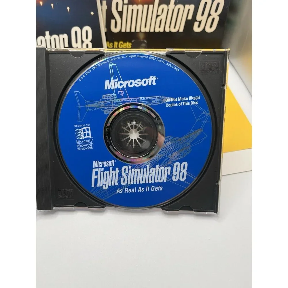 Microsoft Flight Simulator 98 (PC, 1997) & Microsoft SideWinder 3D Pro Vintage